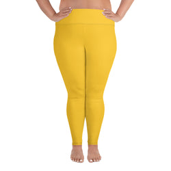 Plus Size Leggings Yellow - SAVANNAHWOOD