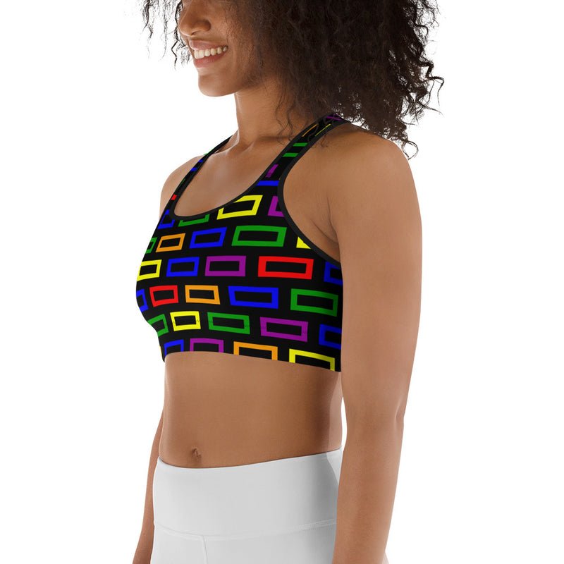 Sports Bra Colorful Blocks - SAVANNAHWOOD