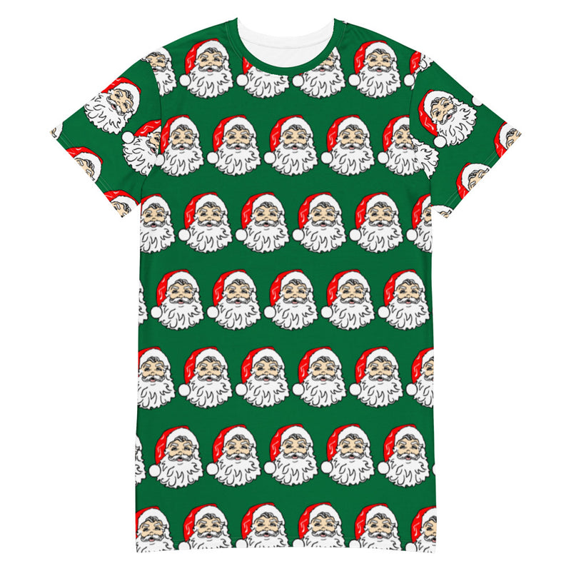 T-shirt dress Santa Green - SAVANNAHWOOD