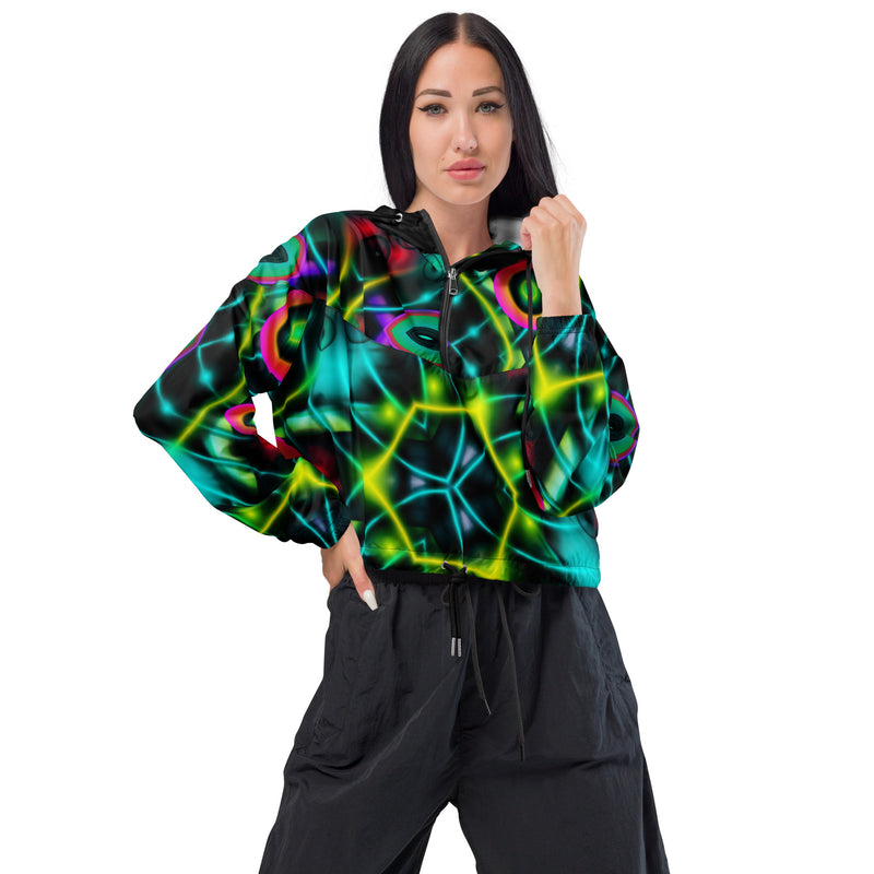 Women’s cropped windbreaker Kaleidoscope - SAVANNAHWOOD