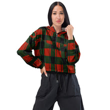 Women’s cropped windbreaker Plaid - SAVANNAHWOOD