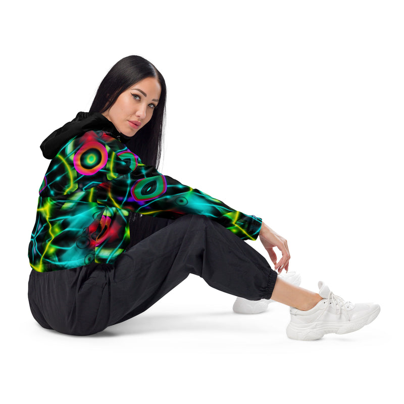 Women’s cropped windbreaker Kaleidoscope - SAVANNAHWOOD