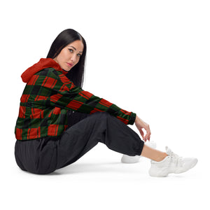 Women’s cropped windbreaker Plaid - SAVANNAHWOOD