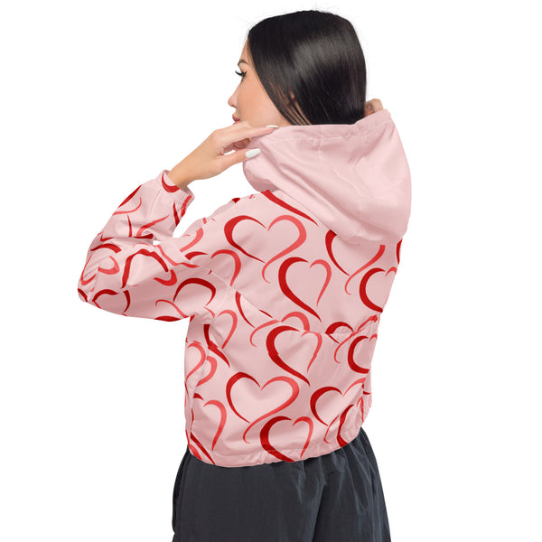 Women’s cropped windbreaker Heart - SAVANNAHWOOD