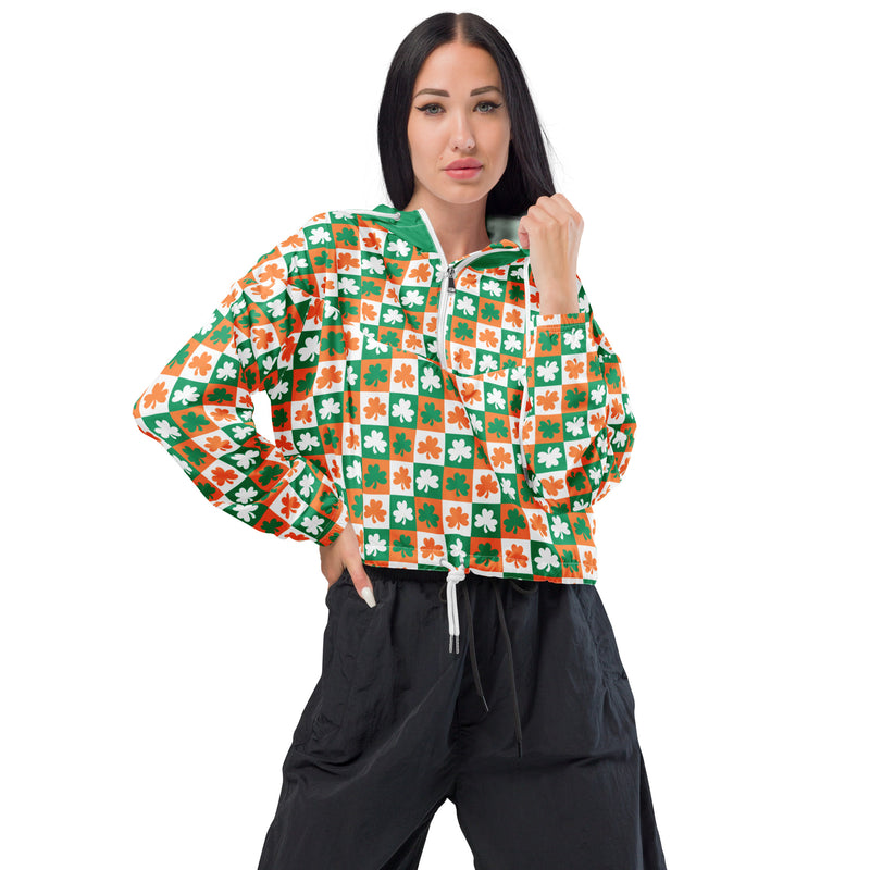 Women’s cropped windbreaker Shamrock - SAVANNAHWOOD