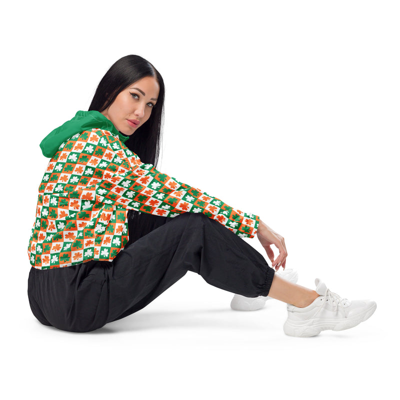 Women’s cropped windbreaker Shamrock - SAVANNAHWOOD