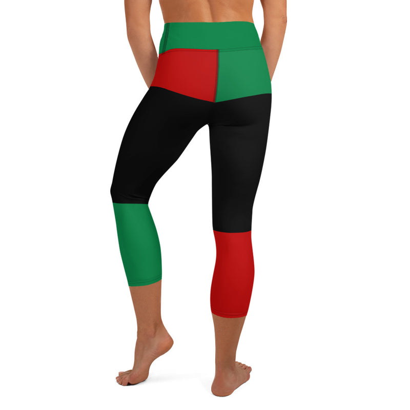 Black History Yoga Capri Leggings - SAVANNAHWOOD