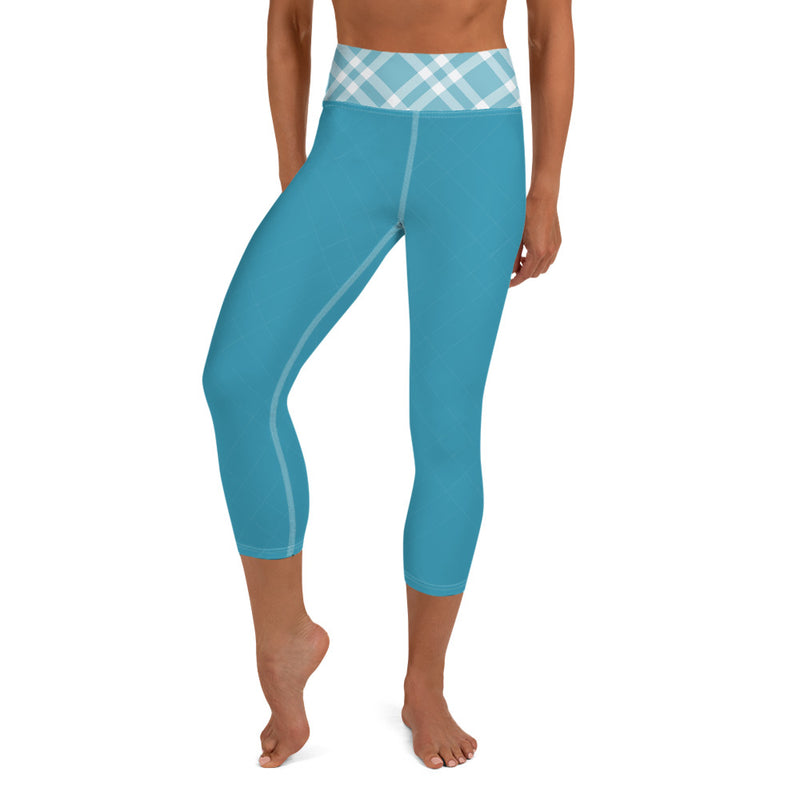 Yoga Capri Leggings Teal Blue - SAVANNAHWOOD