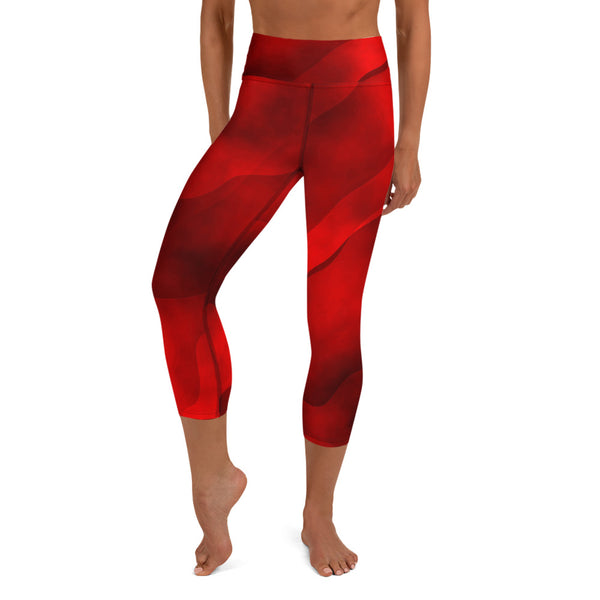 Yoga Capri Leggings True Red - SAVANNAHWOOD