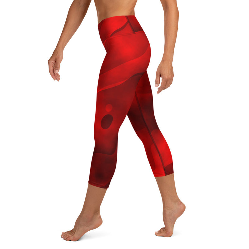 Yoga Capri Leggings True Red - SAVANNAHWOOD