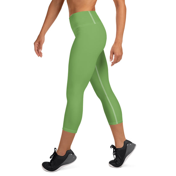 Yoga Capri Leggings Green Apple - SAVANNAHWOOD