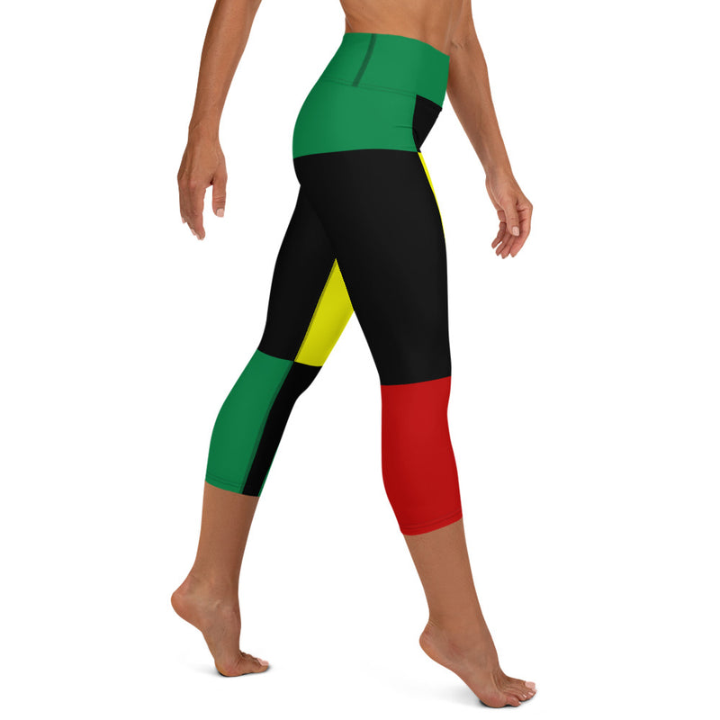 Black History Yoga Capri Leggings - SAVANNAHWOOD