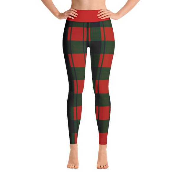 Yoga Plaid Leggings - SAVANNAHWOOD