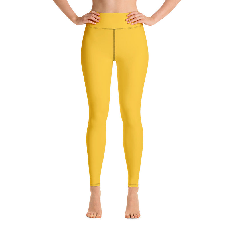 Yoga Leggings Yellow - SAVANNAHWOOD