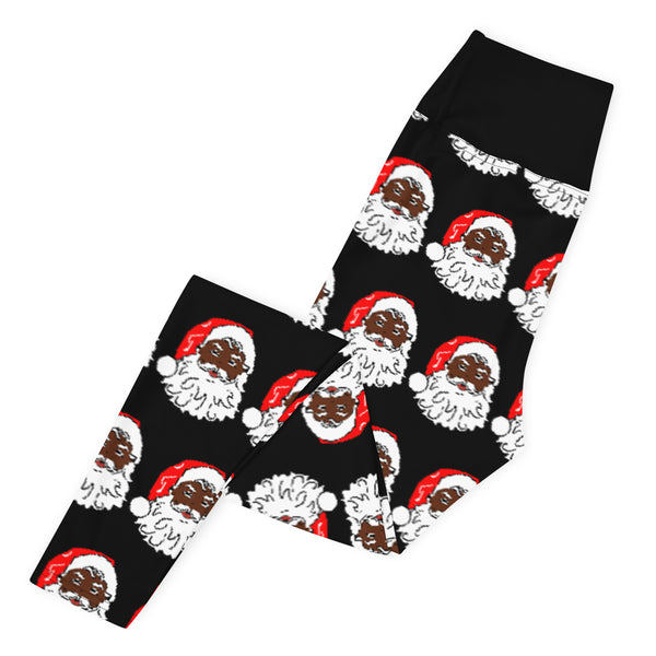 Yoga Leggings Santa Black - SAVANNAHWOOD