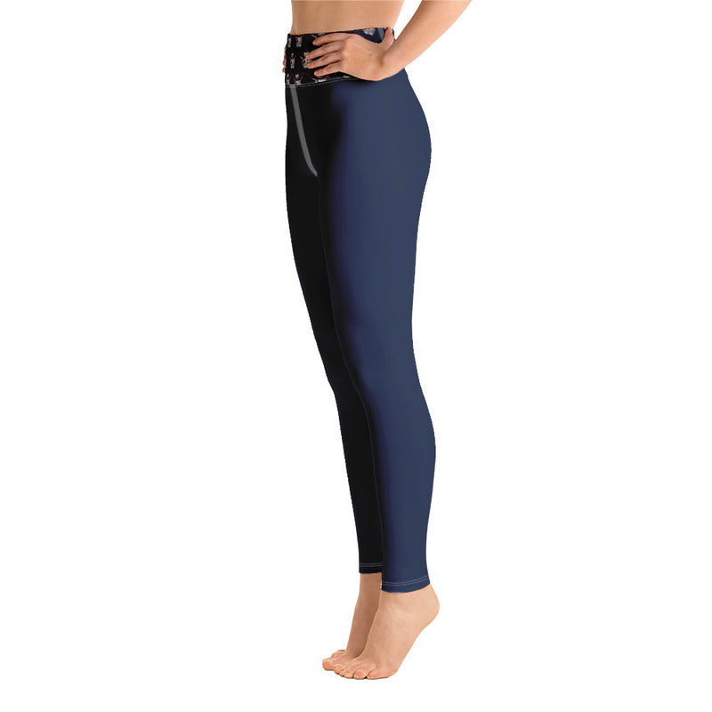 Yoga Leggings Snowman Navy - SAVANNAHWOOD