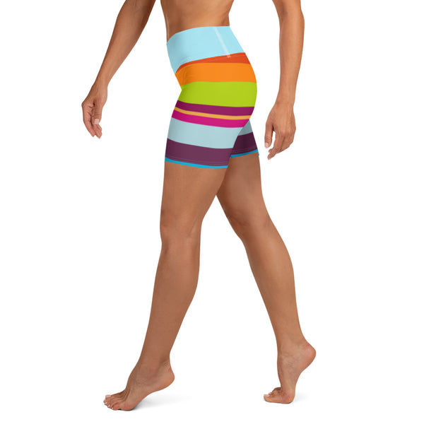 Yoga Shorts Striped - SAVANNAHWOOD