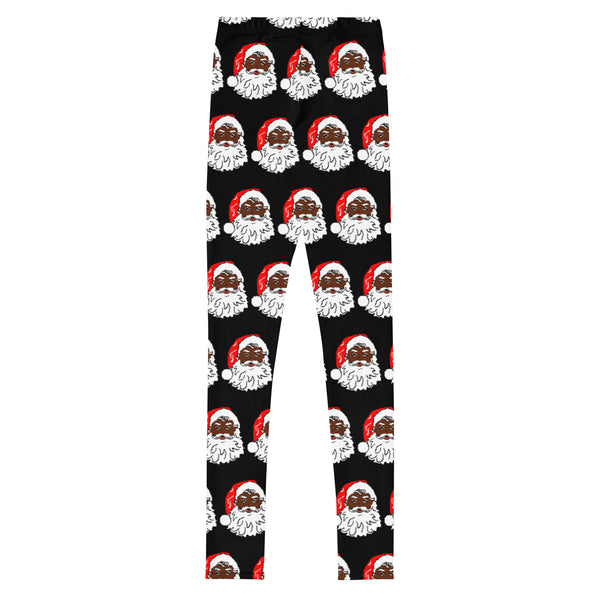 Youth Leggings African American Santa Black - SAVANNAHWOOD