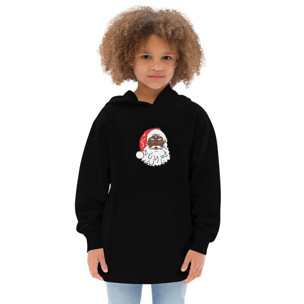 Kids fleece hoodie African American Santa - SAVANNAHWOOD