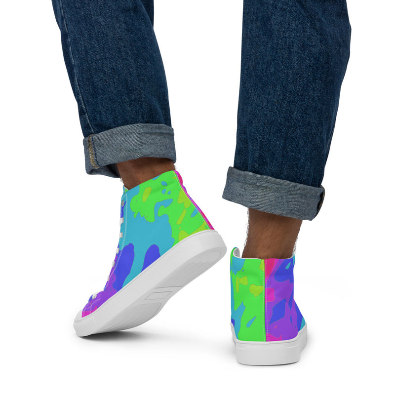 Men’s high top canvas shoes Tie Dye - SAVANNAHWOOD