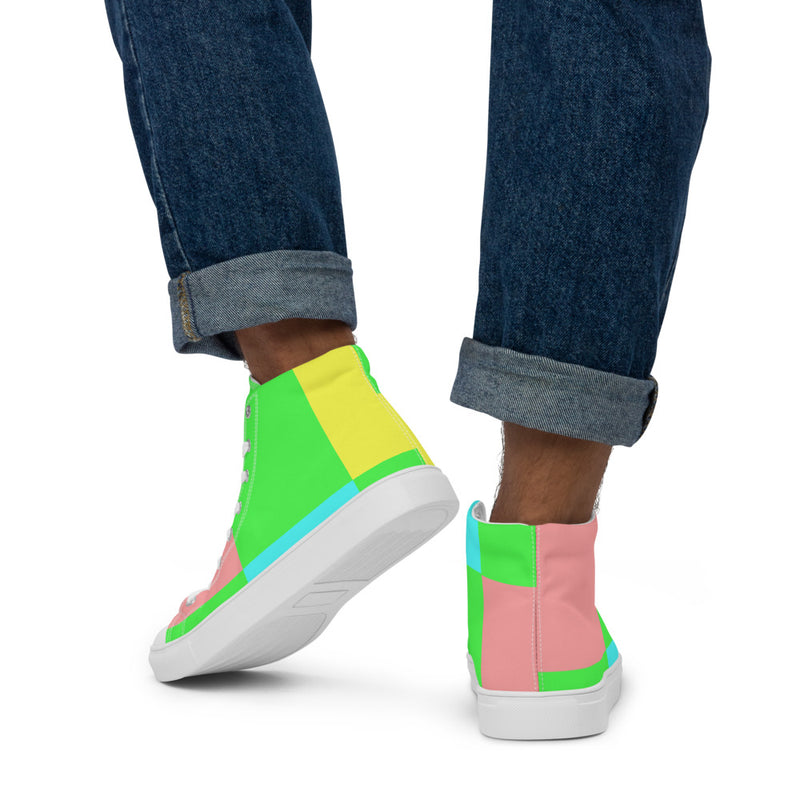 Men’s high top canvas shoes Pastel - SAVANNAHWOOD