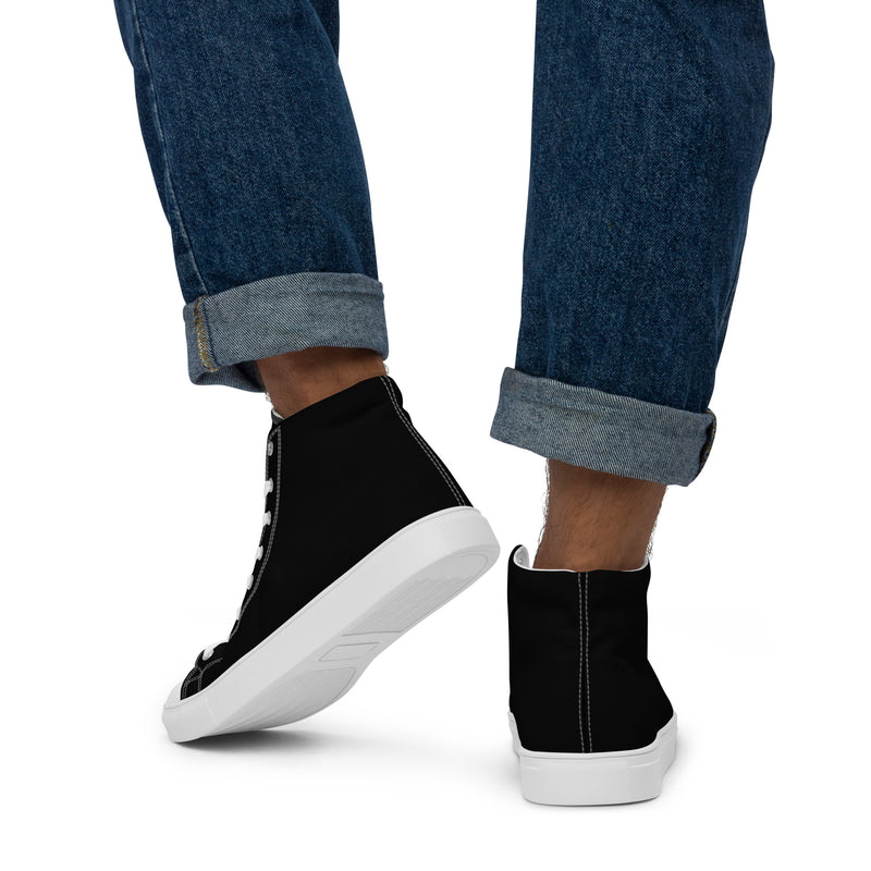 Men’s high top canvas shoes Black - SAVANNAHWOOD