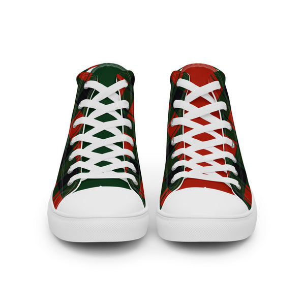 Men’s high top canvas shoes Plaid - SAVANNAHWOOD