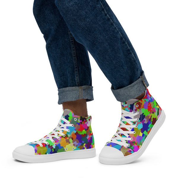 Men’s high top canvas shoes Speckle - SAVANNAHWOOD