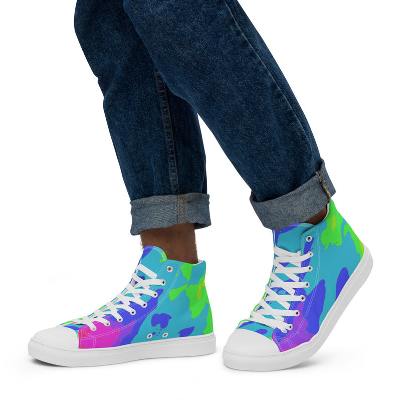 Men’s high top canvas shoes Tie Dye - SAVANNAHWOOD