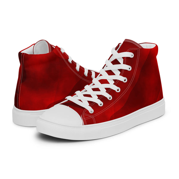 Men’s high top canvas shoes True Red - SAVANNAHWOOD