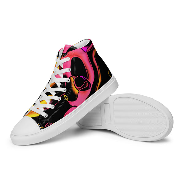 Men’s high top canvas shoes Pretty Pink - SAVANNAHWOOD