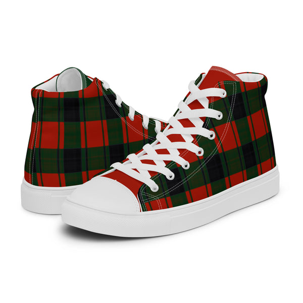 Men’s high top canvas shoes Plaid - SAVANNAHWOOD