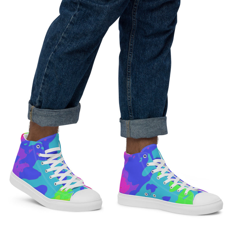 Men’s high top canvas shoes Tie Dye - SAVANNAHWOOD