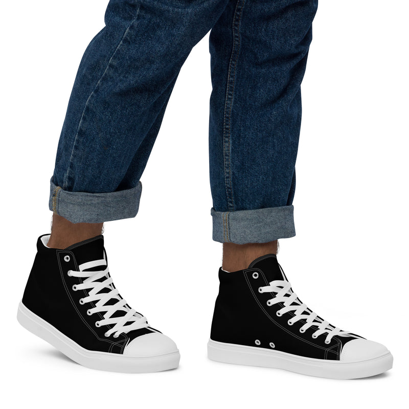 Men’s high top canvas shoes Black - SAVANNAHWOOD