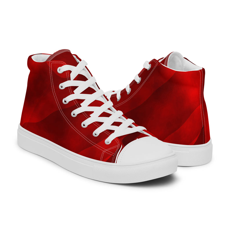 Men’s high top canvas shoes True Red - SAVANNAHWOOD