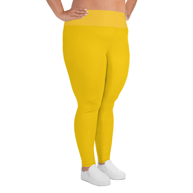 Gold Plus Size Leggings - SAVANNAHWOOD