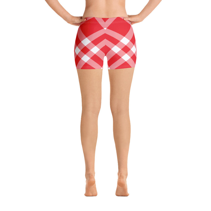 Red and White Gingham Shorts - SAVANNAHWOOD