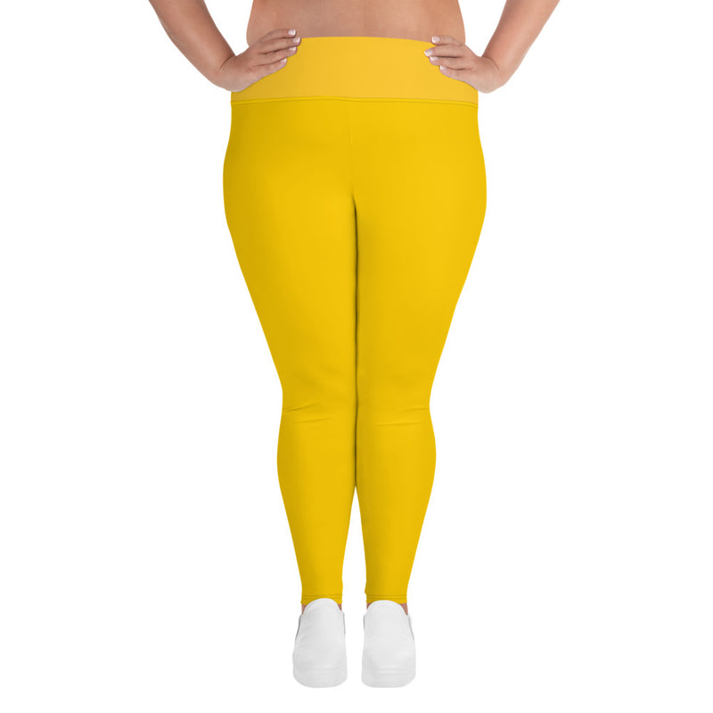 Gold Plus Size Leggings - SAVANNAHWOOD