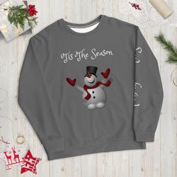 Unisex Sweatshirt Snowman Gray - SAVANNAHWOOD