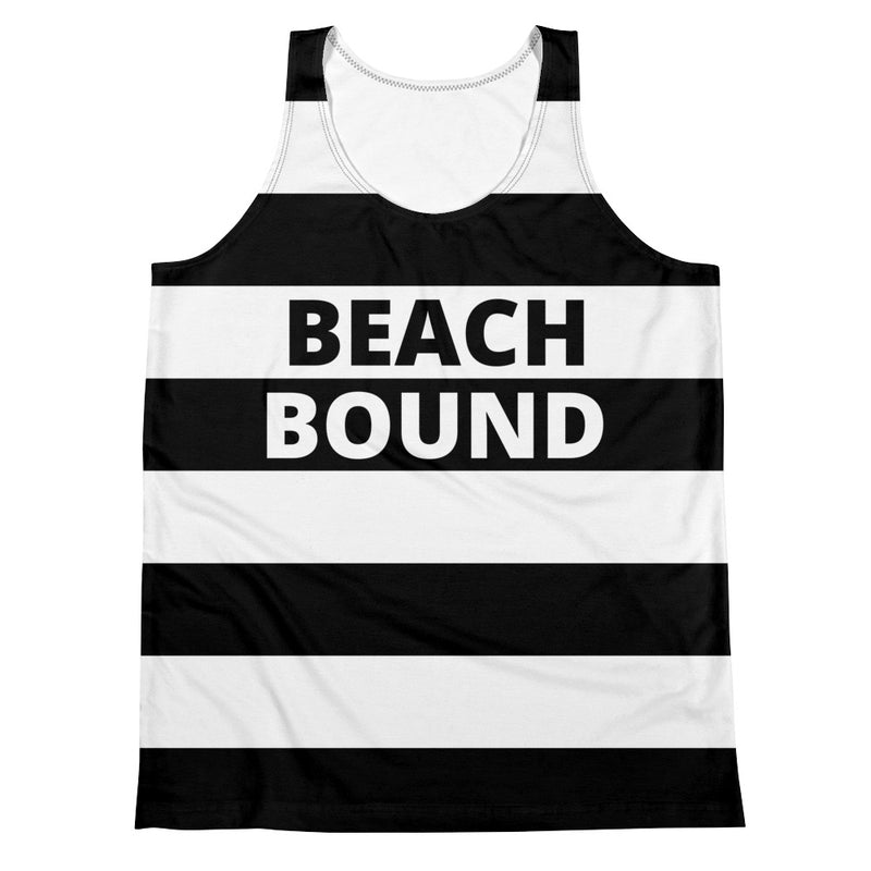 Unisex Tank Top Beach Bound Black and White - SAVANNAHWOOD