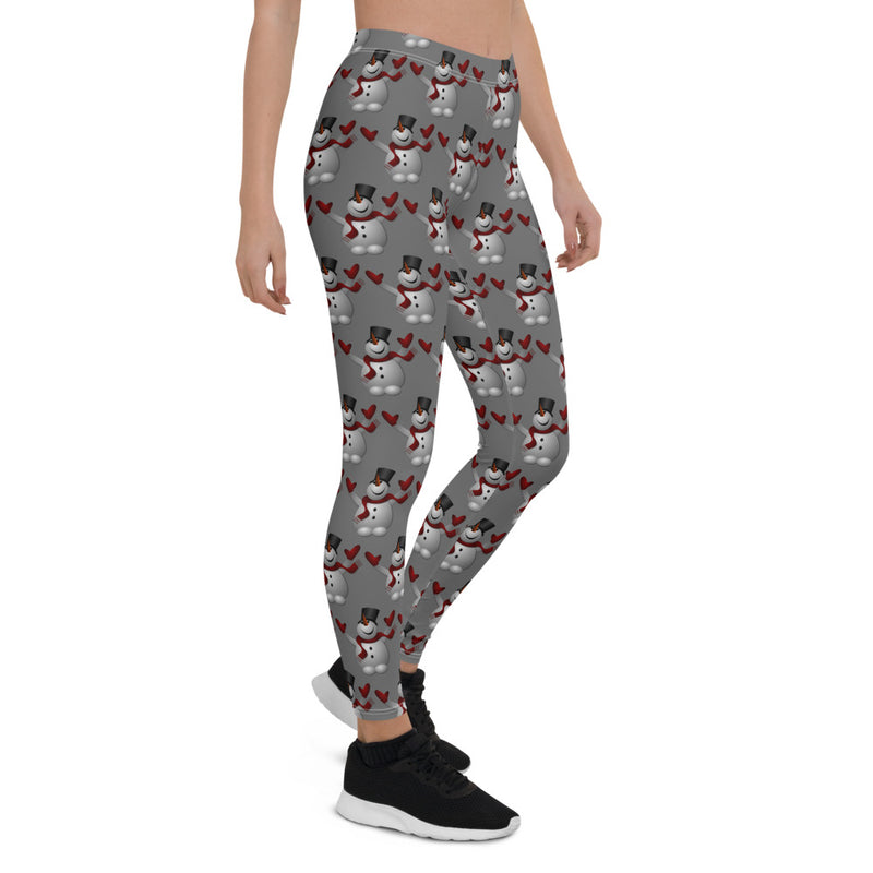 Leggings Snowman Gray - SAVANNAHWOOD