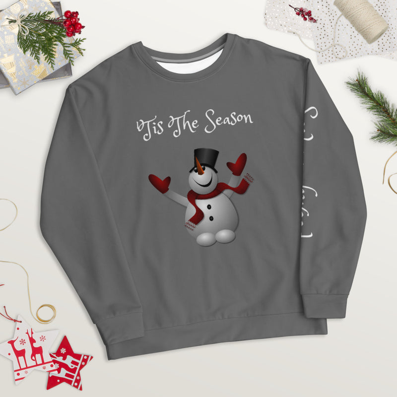 Unisex Sweatshirt Snowman Gray - SAVANNAHWOOD