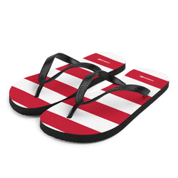 Red and white flip flops online