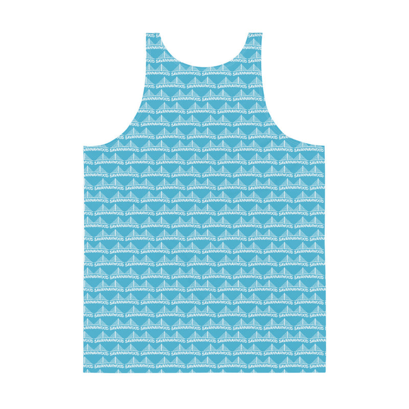 Unisex Tank Top Blue and White - SAVANNAHWOOD