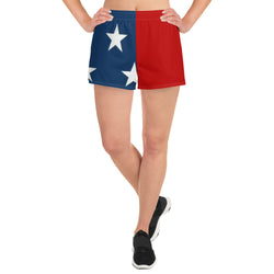 Women's Athletic Short Shorts Stars and Stripes - SAVANNAHWOOD