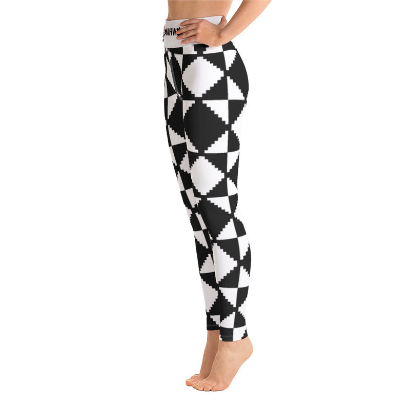 Yoga Leggings- Abstract Tile - SAVANNAHWOOD