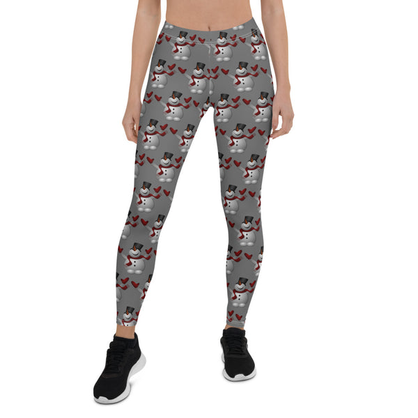 Leggings Snowman Gray - SAVANNAHWOOD