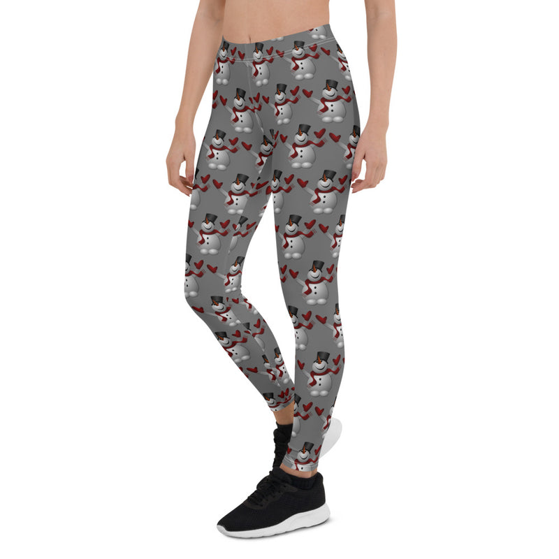 Leggings Snowman Gray - SAVANNAHWOOD