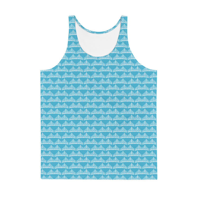 Unisex Tank Top Blue and White - SAVANNAHWOOD