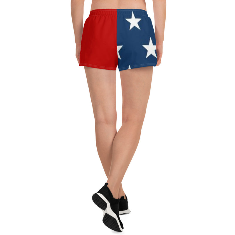 Women's Athletic Short Shorts Stars and Stripes - SAVANNAHWOOD